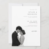 Modèle de faire-part de mariage photo éditoriale. (Devant)