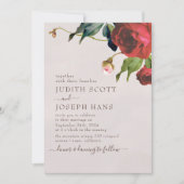 Modèle de Faire-part de mariage Rose turc minimal (Devant)