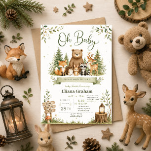 Modèle de faire-part de naissance Baby Woodland Ba