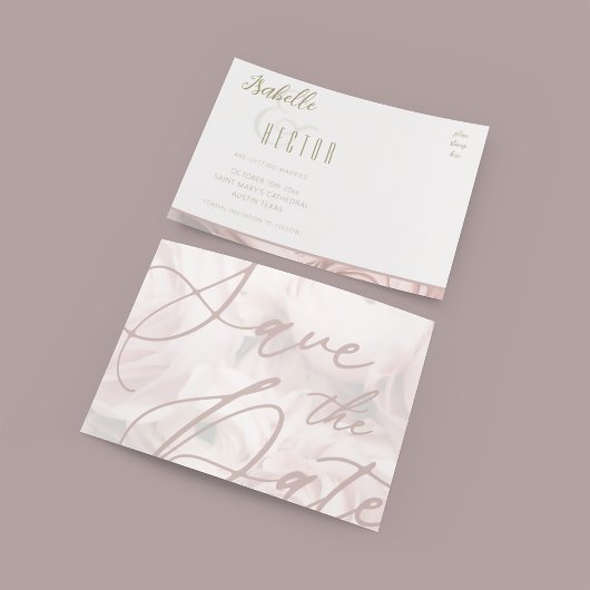 Modèle de faire-part de peonies à date fixe