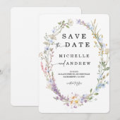 Modèle de faire-part de Wildflower (Devant / Derrière)