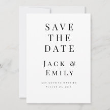 Modèle de faire-part "Save the Date" minimaliste |