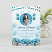 Modèle de fête modifiable Invitation d'anniversair (Debout devant)