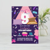 Modèle de fête pyjama, Invitation pour filles à un (Debout devant)