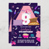 Modèle de fête pyjama, Invitation pour filles à un (Devant / Derrière)