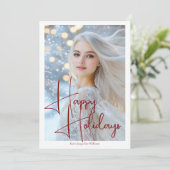 Modèle de Fêtes de fin d'année Photo de tête d'act (Debout devant)