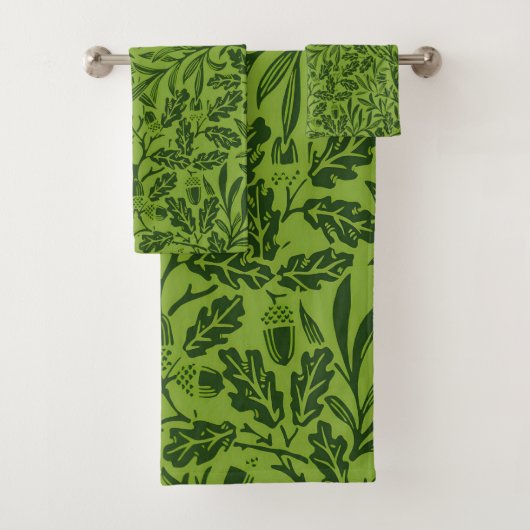 Modèle de feuille de chêne vert sans couture de Wi (En situation)