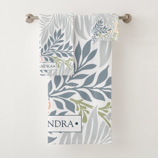 Modèle de feuille de motif floral tropical (En situation)