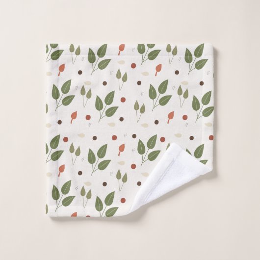 modèle de feuille design (Gant de toilette)