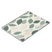 Modèle de feuille vert sauge | Cahier de spirale b (Côté gauche)