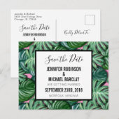 Modèle de feuilles tropicales vertes exotiques, ca (Devant / Derrière)