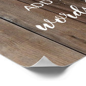 modèle de feux de bois Faites votre propre affiche (Coin)