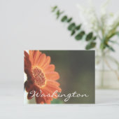 Modèle de fleurs orange de la carte postale de Was (Debout devant)