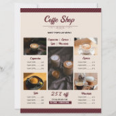 Modèle de Flyer de Café Minimaliste (Dos)