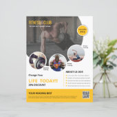 Modèle de flyer de gym fitness (Debout devant)