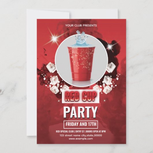 Modèle de Flyer de la Coupe Rouge | Invitation mod (Devant)