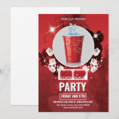 Modèle de Flyer de la Coupe Rouge | Invitation mod (Devant / Derrière)