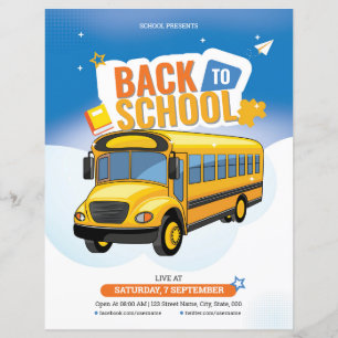 Modèle de flyer de rentrée scolaire