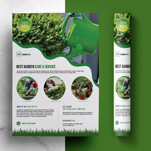 Modèle de Flyer de Service d'Entretien de Jardin