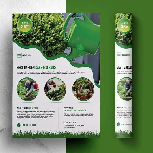 Modèle de Flyer de Service d'Entretien de Jardin