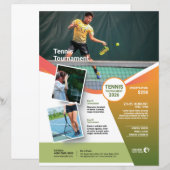 Modèle de Flyer de Tournoi de Tennis (Devant / Derrière)