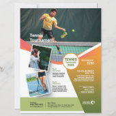 Modèle de Flyer de Tournoi de Tennis (Devant)