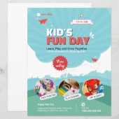 Modèle de flyer Kid's Funday (Devant / Derrière)