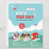 Modèle de flyer Kid's Funday (Devant)