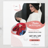 Modèle de Flyer pour Boutique de Mode (Devant / Derrière)