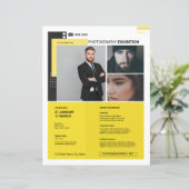 Modèle de flyer pour exposition de photographie (Debout devant)