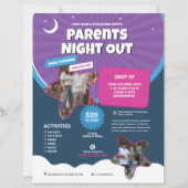 Modèle de flyer pour la soirée des parents (Devant)