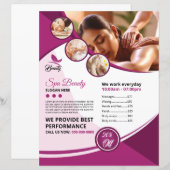 Modèle de flyer pour salon de beauté et spa (Devant / Derrière)