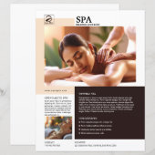 Modèle de flyer pour service de spa et de soins de (Devant / Derrière)