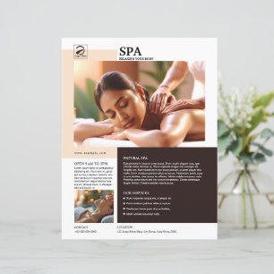 Modèle de flyer pour service de spa et de soins de