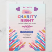 Modèle de flyer pour soirée caritative pour enfant (Devant)