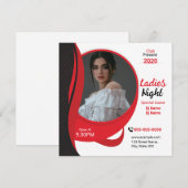 Modèle de Flyer pour Soirée des Dames (Devant / Derrière)