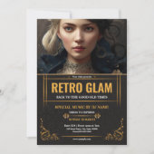 Modèle de flyer pour soirée rétro glamour (Devant)