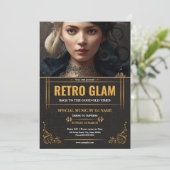 Modèle de flyer pour soirée rétro glamour (Debout devant)