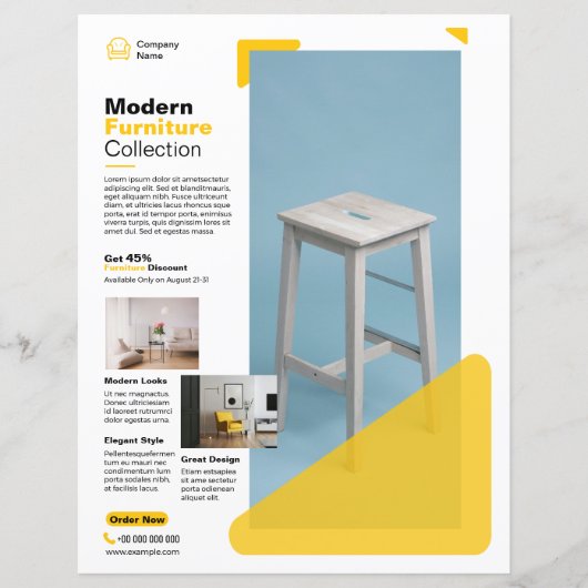 Modèle de flyer promotionnel pour meubles (Devant)
