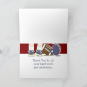Modèle de football Carte de remerciements (Intérieur)