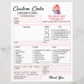 Modèle de formulaire de commande de gâteau rose mo (Devant)