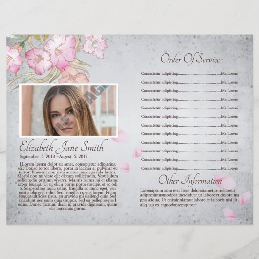 Modèle de funérailles (Dos)