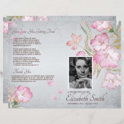 Modèle de funérailles (Devant / Derrière)