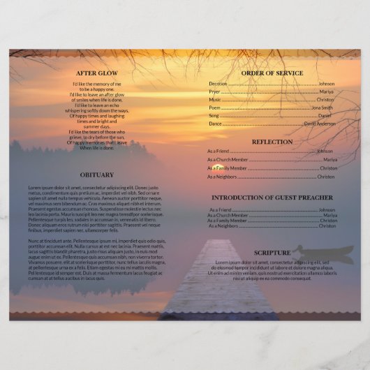 Modèle de funérailles au coucher du soleil (Dos)