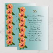 Modèle de hibiscus pour invitation (Devant / Derrière)