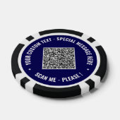 Modèle de jetons de poker avec code QR et texte pe (Simple)