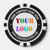 Modèle de jetons de poker avec logo d'entreprise e (Recto)