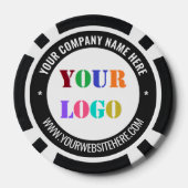 Modèle de jetons de poker avec logo d'entreprise e (Verso)