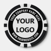Modèle de jetons de poker avec logo d'entreprise p (Recto)
