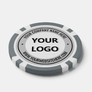 Modèle de jetons de poker avec logo et texte perso